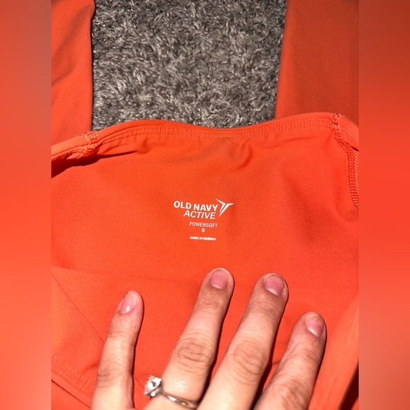 Women’s Orange Old Navy Power-soft Active High Rise Leggings Size Small - Picture 6 of 7